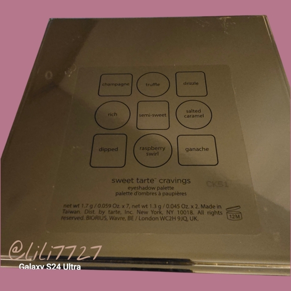 Tarte Sweet Cravings Champagne And Burgundy Eyeshadow Palette 9 Quality Shades - Picture 14 of 16